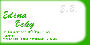 edina beky business card